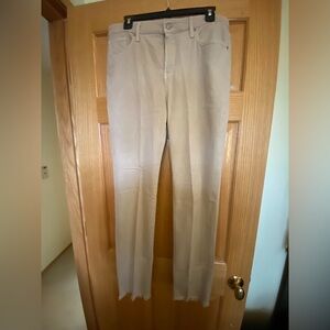 Chico’s Women's Tan Girlfriend Stain Resistant Jeans - tall size 8 tall